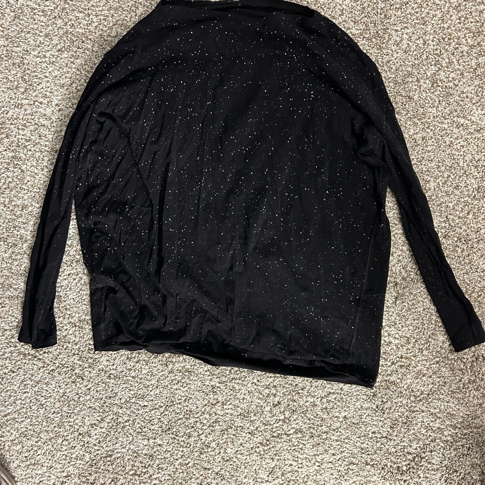 Lululemon Black Long Sleeve Top with Silver Speckles